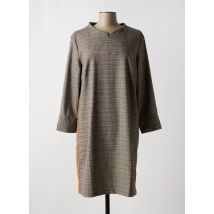 SIGNE NATURE - Robe mi-longue beige en polyester - Femme - Taille 44 - Modz