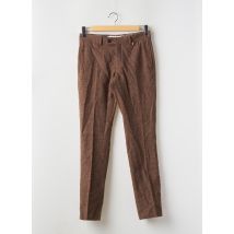 L'IMPECCABLE MARCEL - Pantalon slim marron en laine - Homme - Taille 38 - Modz
