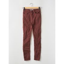 JDY - Pantalon slim marron en coton - Femme - Taille 36 - Modz