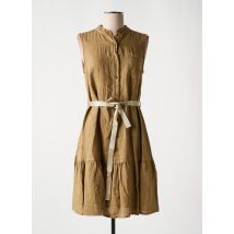 CAFE NOIR - Robe mi-longue beige en lin - Femme - Taille 40 - Modz