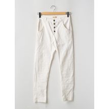 CULT COUPLE - Pantalon slim blanc en coton - Femme - Taille 38 - Modz