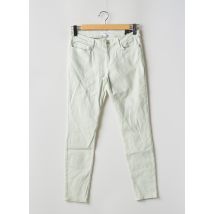 MANGO - Pantalon slim vert en coton - Femme - Taille 38 - Modz