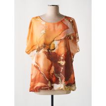 COULEURS DU TEMPS - Blouse orange en polyester - Femme - Taille 38 - Modz