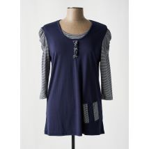 TEMPO REALE - T-shirt bleu en polyester - Femme - Taille 44 - Modz