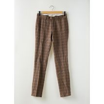 L'IMPECCABLE MARCEL - Pantalon slim marron en polyester - Homme - Taille 38 - Modz