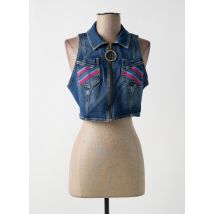 OLGA LEYERS - Gilet sans manche bleu en coton - Femme - Taille 34 - Modz