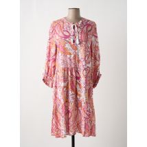 JUST WHITE - Robe mi-longue rose en viscose - Femme - Taille 40 - Modz