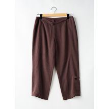 CHRISTIAN MARRY - Pantalon 7/8 marron en viscose - Femme - Taille 40 - Modz