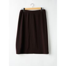 FRANCOISE F - Jupe mi-longue marron en polyester - Femme - Taille 58 - Modz