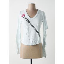 REPLAY - T-shirt bleu en coton - Femme - Taille 38 - Modz