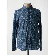 DESOTO - Chemise manches longues bleu en coton - Homme - Taille XXL - Modz
