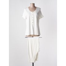 EGATEX - Pyjama blanc en coton - Femme - Taille 38 - Modz