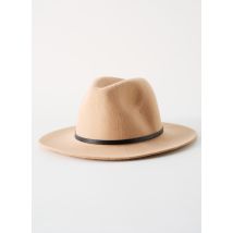 PIECES - Chapeau beige en laine - Femme - Taille 56 - Modz
