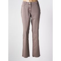 LEBEK - Pantalon droit gris en coton - Femme - Taille 48 - Modz
