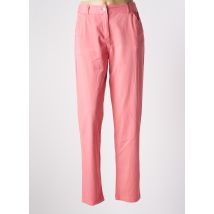 ÉTYMOLOGIE - Pantalon droit rose en coton - Femme - Taille 38 - Modz