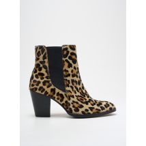 REQINS - Bottines/Boots beige en cuir - Femme - Taille 37 - Modz