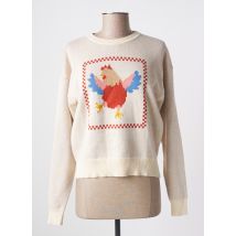 THINKING MU - Pull beige en coton - Femme - Taille 36 - Modz