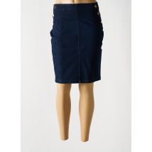 GUESS - Jupe mi-longue bleu en coton - Femme - Taille W25 - Modz