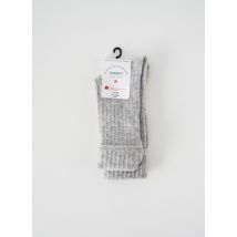PERRIN - Chaussettes gris en alpaga - Femme - Taille 35 - Modz