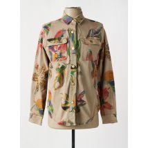 DESIGUAL - Chemise manches longues marron en coton - Homme - Taille S - Modz