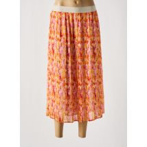 JULIE GUERLANDE - Jupe mi-longue orange en polyester - Femme - Taille 48 - Modz