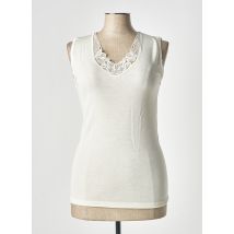 CON-TA - Top/Caraco beige en coton - Femme - Taille 46 - Modz