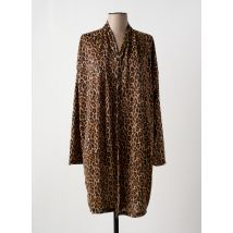 MADE IN ITALY - Gilet manches longues marron en coton - Femme - Taille TU - Modz