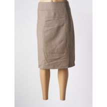 BRUNO SAINT HILAIRE - Jupe mi-longue marron en laine - Femme - Taille 38 - Modz