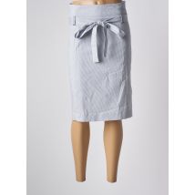 BRUNO SAINT HILAIRE - Jupe mi-longue bleu en coton - Femme - Taille 38 - Modz
