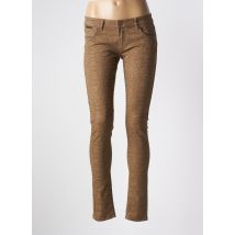 TOXIK3 - Pantalon slim marron en coton - Femme - Taille 40 - Modz