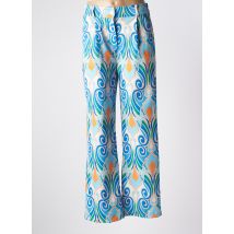MADE IN ITALY - Pantalon large bleu en polyester - Femme - Taille 38 - Modz