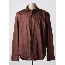 AARON'S - Chemise manches longues marron en coton - Homme - Taille XL - Modz