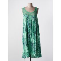 NEW COLLECTION - Robe mi-longue vert en viscose - Femme - Taille TU - Modz