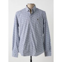 BENSON & CHERRY - Chemise manches longues bleu en coton - Homme - Taille L - Modz