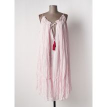 PLACE DU SOLEIL - Robe mi-longue rose en viscose - Femme - Taille 38 - Modz