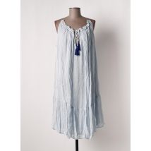 PLACE DU SOLEIL - Robe mi-longue bleu en viscose - Femme - Taille 38 - Modz