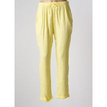 THE CORNER - Pantalon droit jaune en coton - Femme - Taille TU - Modz