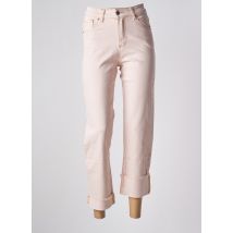 INTUITION - Jeans coupe droite rose en coton - Femme - Taille 36 - Modz