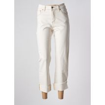 INTUITION - Jeans coupe droite beige clair en coton - Femme - Taille 36 - Modz