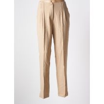 SUMMUM - Pantalon slim beige en polyester - Femme - Taille 40 - Modz