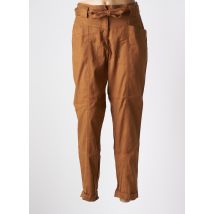 SUMMUM - Pantalon slim marron en lin - Femme - Taille 40 - Modz