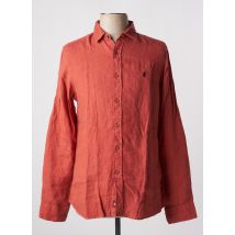 MCS - Chemise manches longues orange en lin - Homme - Taille S - Modz