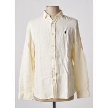 MCS - Chemise manches longues jaune en lin - Homme - Taille 3XL - Modz
