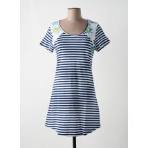 TRES BOUTONS - Robe courte bleu en coton - Femme - Taille 38 - Modz