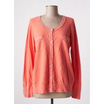 LEO & UGO - Gilet manches longues orange en viscose - Femme - Taille 42 - Modz