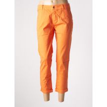 CONFIDENCE CACHEMIRE - Pantalon 7/8 orange en coton - Femme - Taille 40 - Modz