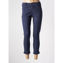 CONFIDENCE CACHEMIRE - Pantalon 7/8 bleu en coton - Femme - Taille 36 - Modz