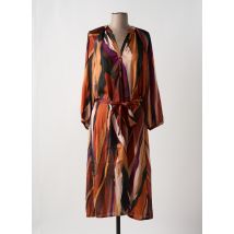 VINTAGE LOVE - Robe mi-longue orange en polyester - Femme - Taille 40 - Modz