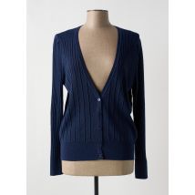 K-DESIGN - Gilet manches longues bleu en viscose - Femme - Taille 40 - Modz