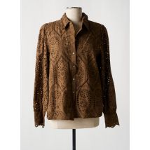 Y.A.S - Chemisier marron en coton - Femme - Taille 36 - Modz